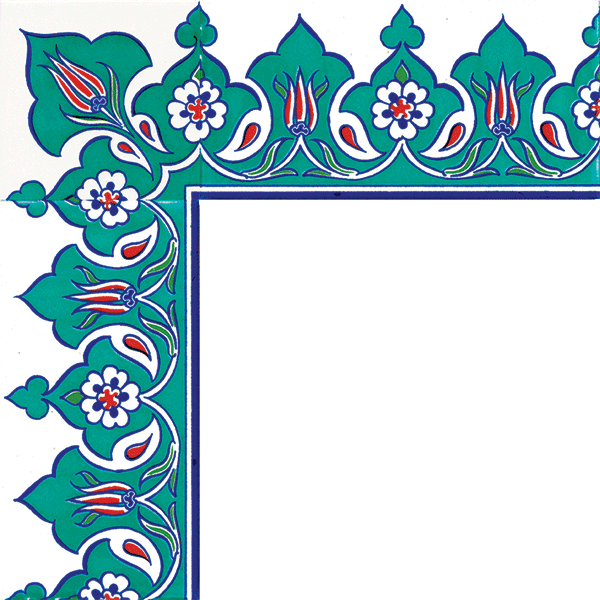 10x20 cm Çini Bordür B-22